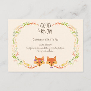 D'accompagnement Carte d'information du Mariage ivoirien Foxes de b