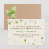 D'accompagnement Carte d'information du Mariage Ivy en anglais (Devant / Derrière)