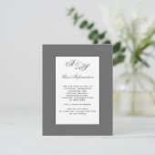 D'accompagnement Carte d'information du Mariage Monogramme classiqu (Debout devant)