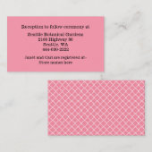 D'accompagnement Carte d'information du Mariage rose Flamant rose (Devant / Derrière)