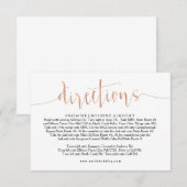 D'accompagnement Carte d'information du Mariage rose Gold (Devant / Derrière)