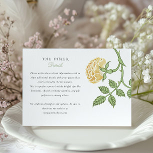 D'accompagnement Carte d'information du Mariage Rose vintage