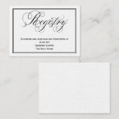 D'accompagnement Carte d'information du Registre du Mariage de scri (Devant / Derrière)