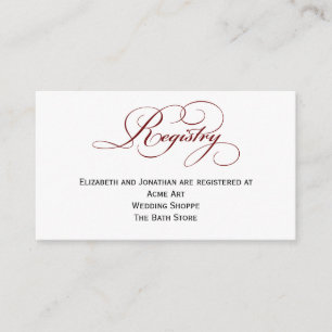 D'accompagnement Carte d'information du Registre du Mariage de scri