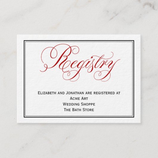 D'accompagnement Carte d'information du Registre Mariage de script (Devant)