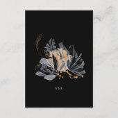 D'accompagnement Carte d'information exclusive Gold et Black Floral (Dos)