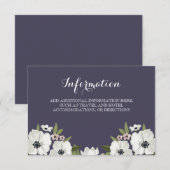 D'accompagnement Carte d'information florale - violet (Devant / Derrière)
