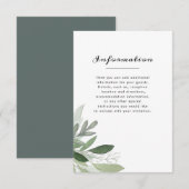 D'accompagnement Carte d'information Garden Blush (Devant / Derrière)