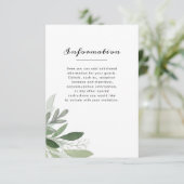 D'accompagnement Carte d'information Garden Blush (Debout devant)