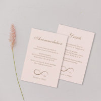 Carte d'information hôtelière de mariage au symbol