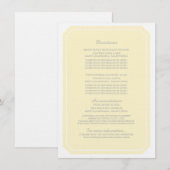 D'accompagnement Carte d'information Jaune simple et élégante (Devant / Derrière)