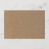 D'accompagnement Carte d'information | Kraft Rustique (Dos)