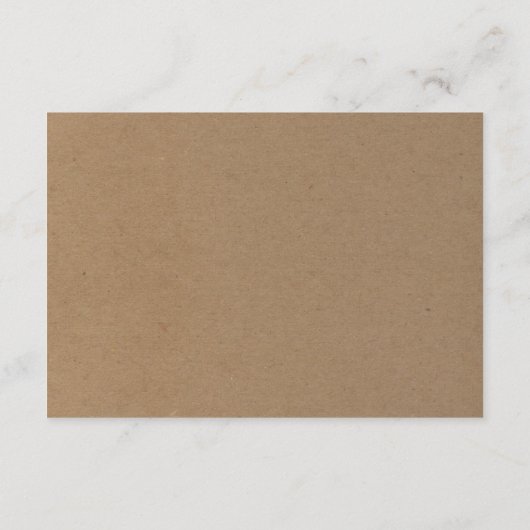 D'accompagnement Carte d'information | Kraft Rustique (Dos)