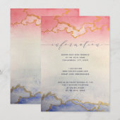 D'accompagnement Carte d'information | Lavis de peinture à l'eau co (Devant / Derrière)