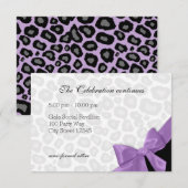 D'accompagnement Carte d'information Leopard Spots et Purple Ribbon (Devant / Derrière)