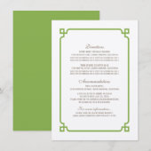 D'accompagnement Carte d'information Mariage chic Green Deco (Devant / Derrière)