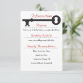 D'accompagnement Carte d'information Mariage de clé Skeleton (Debout devant)