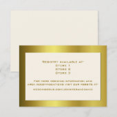 D'accompagnement Carte d'information Mariage de ton or élégant (Devant / Derrière)