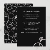 D'accompagnement Carte d'information Mariage des anneaux d'argent m (Devant / Derrière)