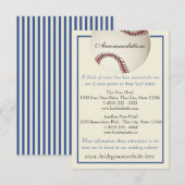 D'accompagnement Carte d'information Mariage du Pass de base-ball (Devant / Derrière)