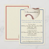 D'accompagnement Carte d'information Mariage du Pass de base-ball (Devant / Derrière)