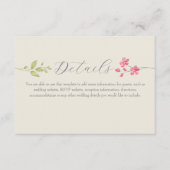 D'accompagnement Carte d'information Mariage fleur sauvage (Devant)