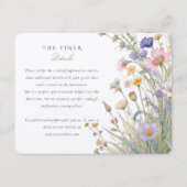 D'accompagnement Carte d'information Mariage Fleur sauvage élégante (Devant)