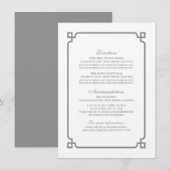 D'accompagnement Carte d'information Mariage Gray Deco Chic (Devant / Derrière)
