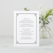 D'accompagnement Carte d'information Mariage Gray Deco Chic (Debout devant)