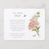 D'accompagnement Carte d'information Mariage Hydrangea Vintage (Devant)
