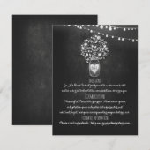 D'accompagnement Carte d'information Mariage Mason Jar (Devant / Derrière)
