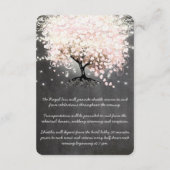 D'accompagnement Carte d'information Mariage Pink Heart Leaf Tree (Dos)