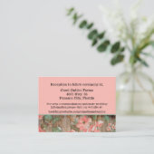 D'accompagnement Carte d'information Mariage Rustic Spring Blossoms (Debout devant)
