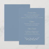 D'accompagnement Carte d'information Mariage Silver Foliage (Devant / Derrière)