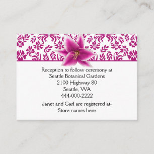 D'accompagnement Carte d'information Mariage Stargazer Lily