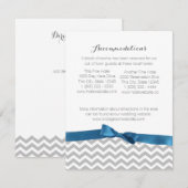 D'accompagnement Carte d'information moderne Zigzag Motif et Bow (Devant / Derrière)