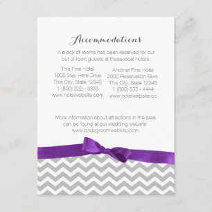 D'accompagnement Carte d'information moderne Zigzag Motif et Bow