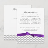 D'accompagnement Carte d'information moderne Zigzag Motif et Bow (Devant / Derrière)