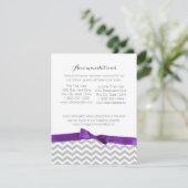 D'accompagnement Carte d'information moderne Zigzag Motif et Bow (Debout devant)