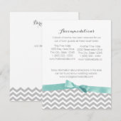 D'accompagnement Carte d'information moderne Zigzag Motif et Bow (Devant / Derrière)
