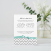 D'accompagnement Carte d'information moderne Zigzag Motif et Bow (Debout devant)