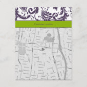 D'accompagnement Carte d'information Monogram Lapis Purple Damask (Dos)