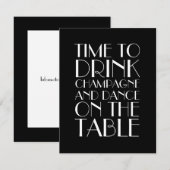 D'accompagnement Carte d'information noire et blanche des années 19 (Devant / Derrière)