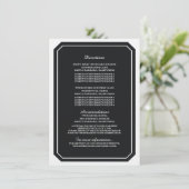 D'accompagnement Carte d'information noire tout simplement élégante (Debout devant)