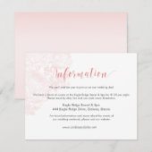 D'accompagnement Carte d'information Pastels Roses Vintages : Rose  (Devant / Derrière)