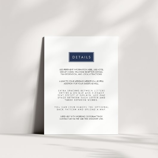 D'accompagnement Carte d'information personnalisée du Mariage de co