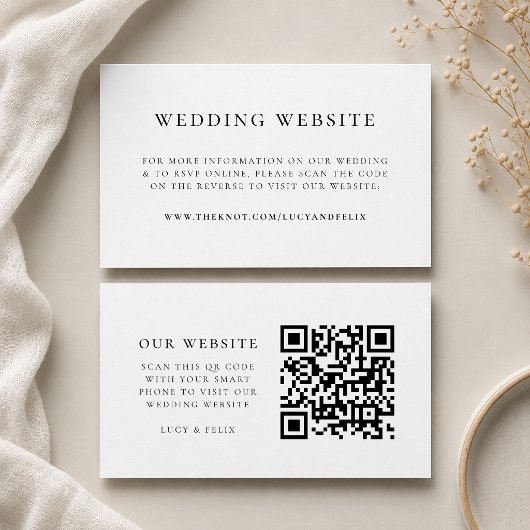D'accompagnement Carte d'information pour le site web de mariage |