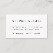 D'accompagnement Carte d'information pour le site web de mariage | (Devant)