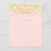 D'accompagnement Carte d'information Rose Blush et Gold Sparkings (Dos)