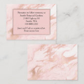 D'accompagnement Carte d'information rose Gold et Blush Mariage (Devant / Derrière)
